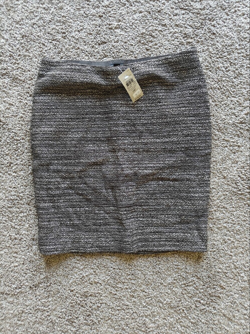 NWT Ann Taylor Petites Wool Brown Tan Pencil Skirt Size 0P